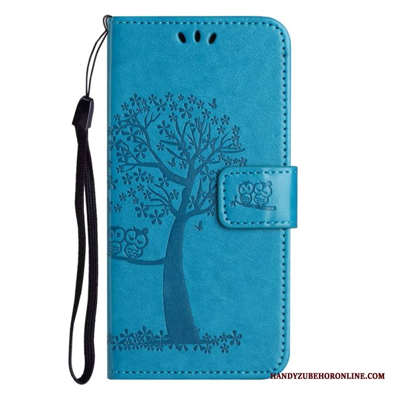 Nahkakotelo Samsung Galaxy S25 Fe Puu Ja Pöllöt