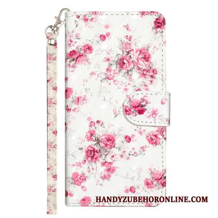 Nahkakotelo Samsung Galaxy S25 Fe Ruusut Ja Nauha