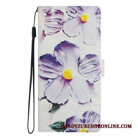 Nahkakotelo Samsung Galaxy S26 Ultra Violetit Kukat