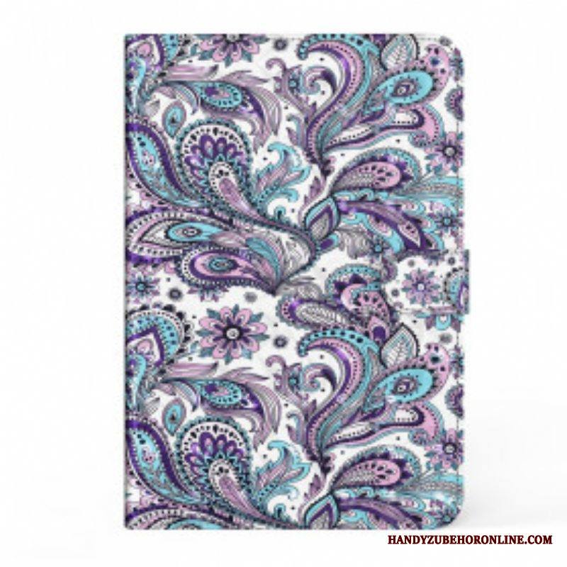 Nahkakotelo Samsung Galaxy Tab S8 / Tab S7 Paisley-kuvio Tekonahkaa