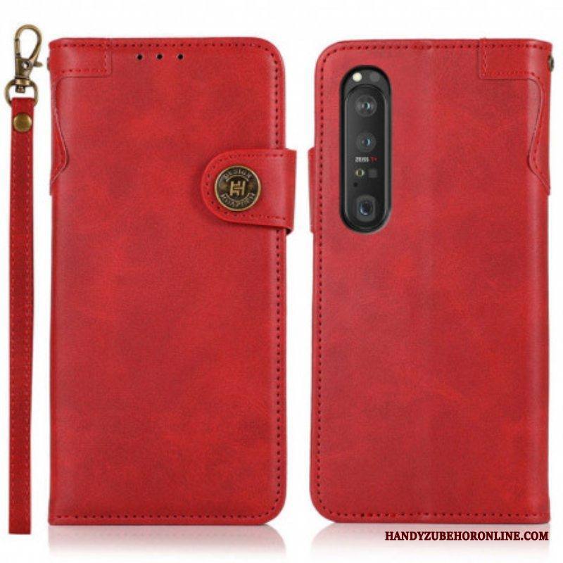 Nahkakotelo Sony Xperia 1 III Khazneh Magneettipainike