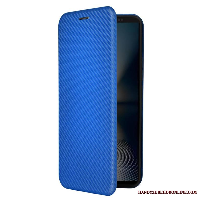 Nahkakotelo Sony Xperia 1 Vii Hiilikuitu