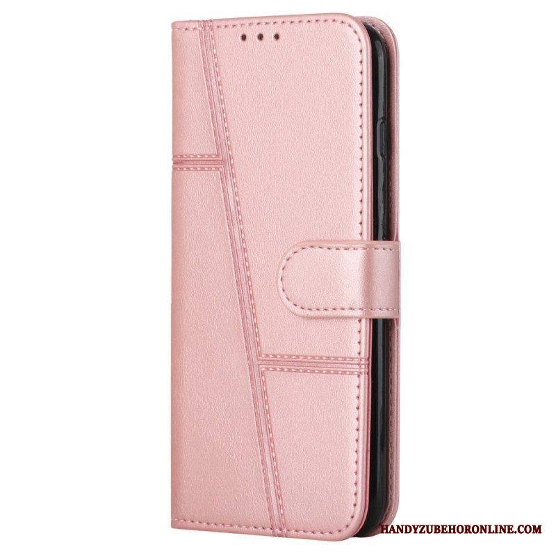 Nahkakotelo Xiaomi 13 Suojaketju Kuori Strappy Geometric Leather Style