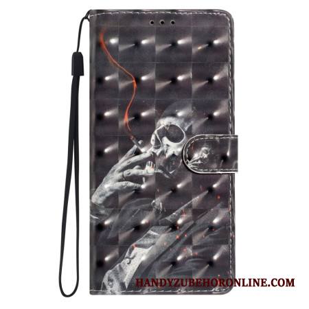 Nahkakotelo Xiaomi 15 3d-savuava Luuranko