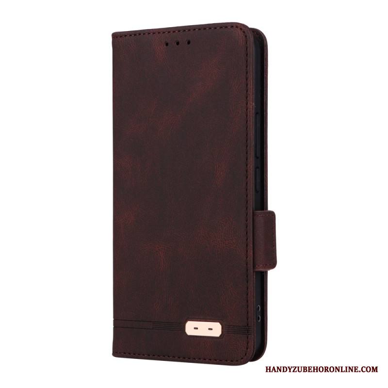 Nahkakotelo Xiaomi 15 Lompakko Metallisella Koristeella