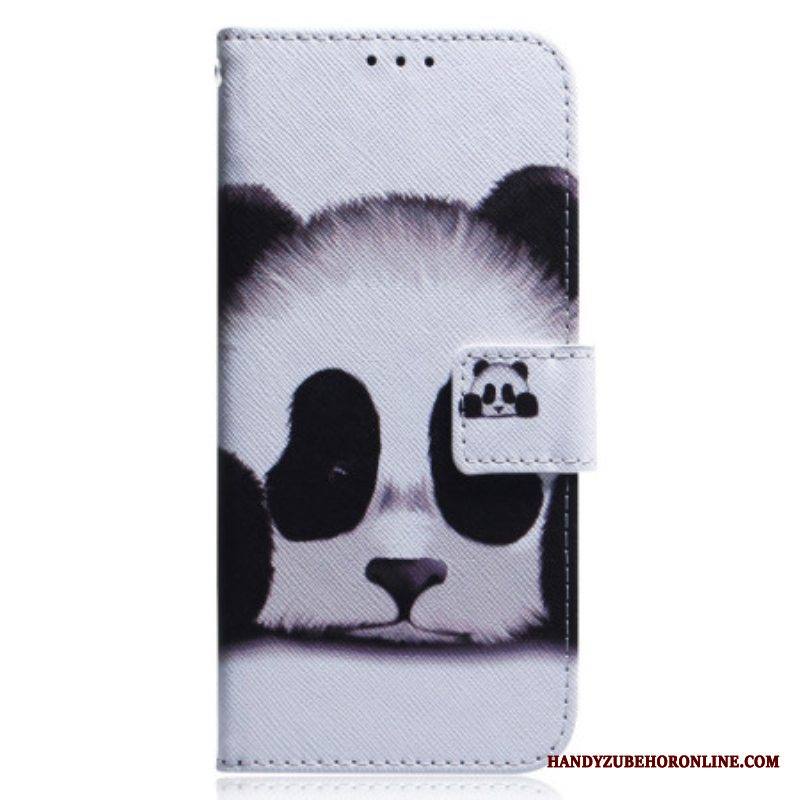 Nahkakotelo Xiaomi Redmi Note 12 5G Suojaketju Kuori Strappy Panda