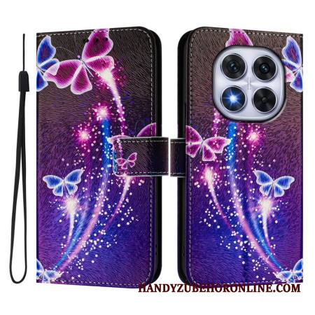 Nahkakotelo Xiaomi Redmi Note 14 Pro Plus 5g Juhlava Perhoskuvio