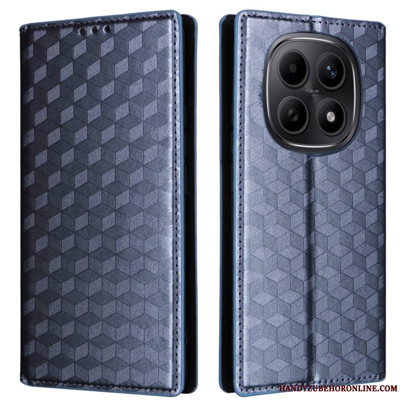 Nahkakotelo Xiaomi Redmi Note 15 5g Kaiverrettu Timanttikuvio Suojakuori