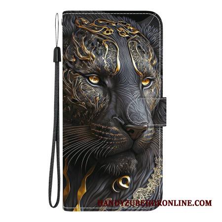 Nahkakotelo Xiaomi Redmi Note 15 5g Leijona Ja Kulta