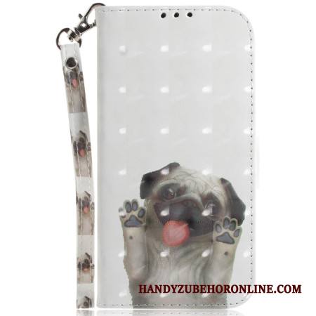 Nahkakotelo Xiaomi Redmi Note 15 Pro 5g Mopsi Hihnoilla