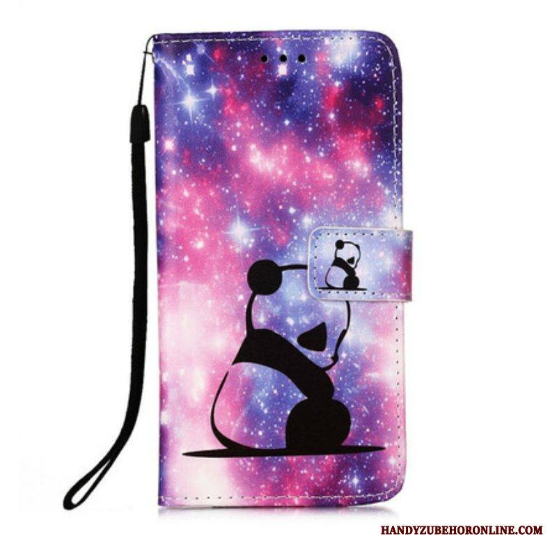 Nahkakotelo iPhone 13 Pro Max Panda Galaxy