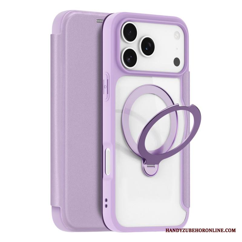 Nahkakotelo iPhone 17 Pro Puhelinkuoret Skin X Pro -sarja Dux Ducis -jalustalla