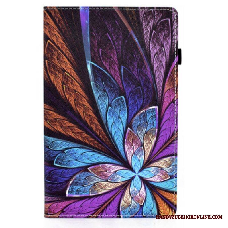 Nahkakuori Samsung Galaxy Tab A7 Lite Abstrakti Kukka