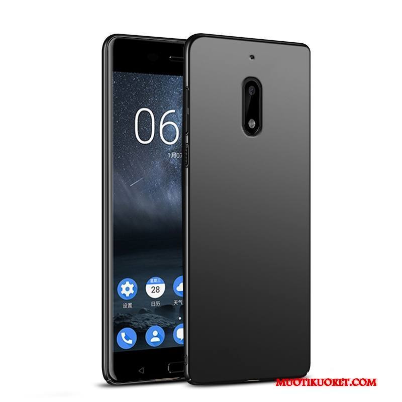 Nokia 6 Kuori Puhelimen Kuoret Kova Ohut Murtumaton Musta All Inclusive