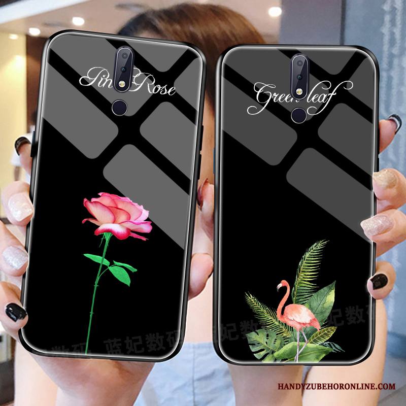 Nokia 7.1 Kuori Kukka Puhelimen Kuoret Lasi Taide Pinkki All Inclusive Persoonallisuus