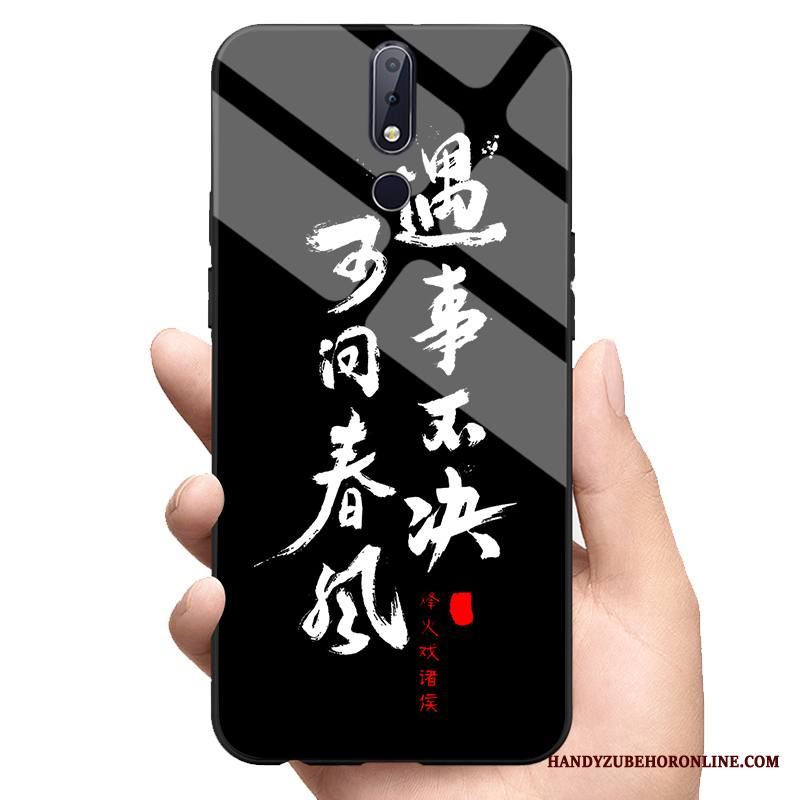 Nokia 7.1 Kuori Lasi Puhelimen Kuoret Kirkas Pieni Musta