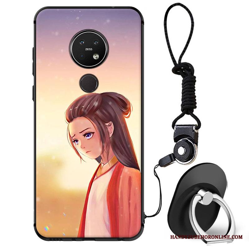 Nokia 7.2 Kuori Puhelimen Kuoret Silikoni Murtumaton Violetti Suojaus Kotelo Sarjakuva