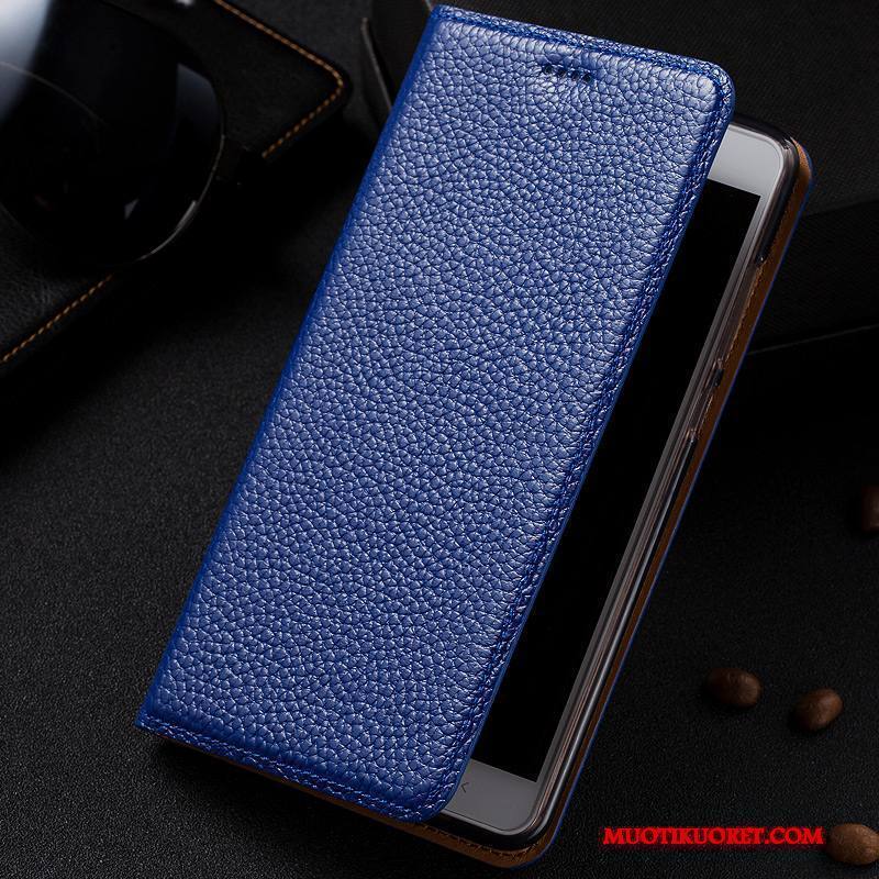 Nokia 8 Kuori Kotelo Litsi Puhelimen Kuoret Sininen Nahkakotelo Suojaus Aito Nahka