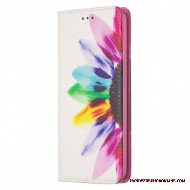 Puhelinkuoret Samsung Galaxy A52 4G / A52 5G / A52s 5G Kotelot Flip Akvarelli Kukka