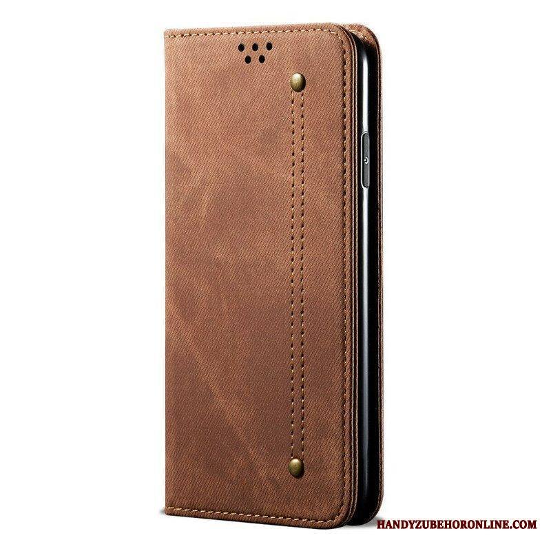 Puhelinkuoret Samsung Galaxy M51 Kotelot Flip Denim Kangas