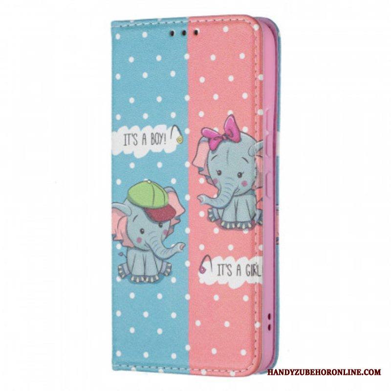 Puhelinkuoret Samsung Galaxy S22 5G Kotelot Flip Vauvat Norsut