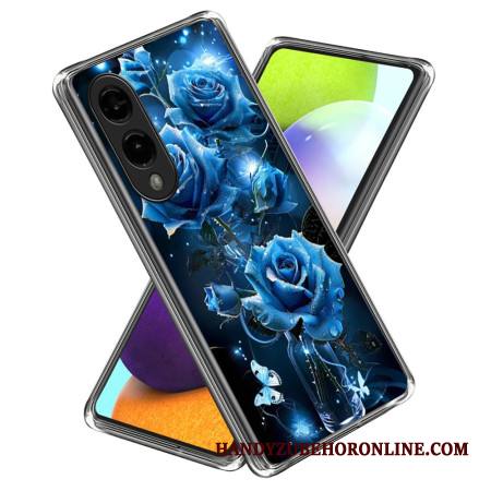 Puhelinkuoret Samsung Galaxy S25 5g Edge Siniset Ruusut -kuvio