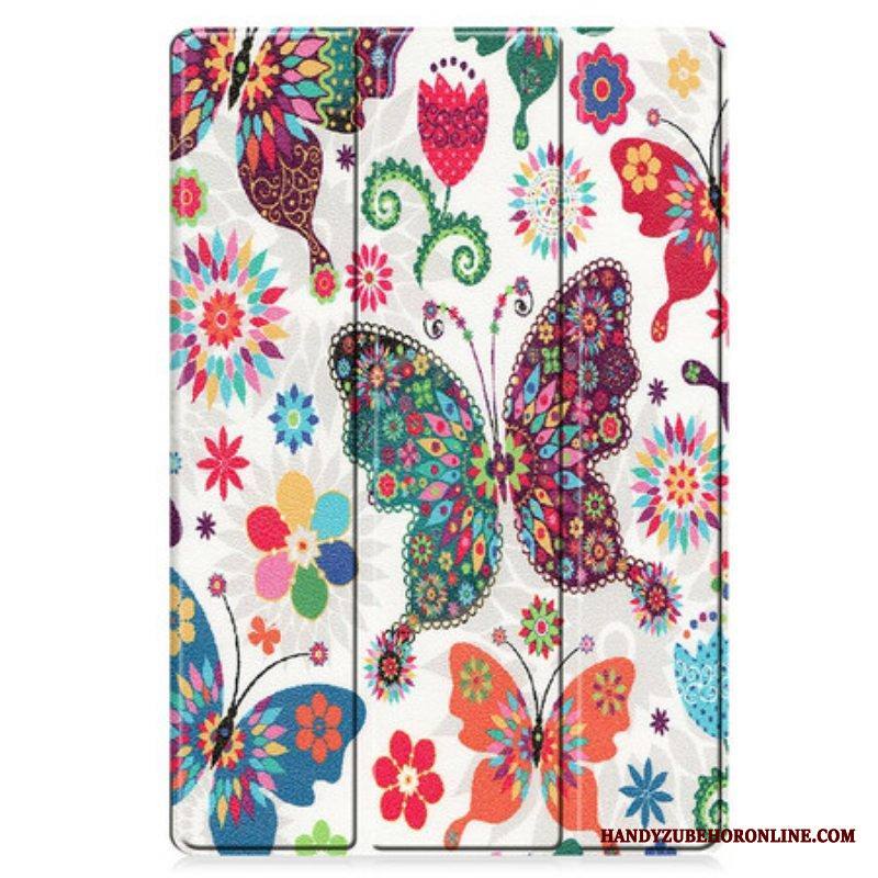 Puhelinkuoret Samsung Galaxy Tab S8 Plus / Tab S7 Plus Parannetut Perhoset Ja Kukat