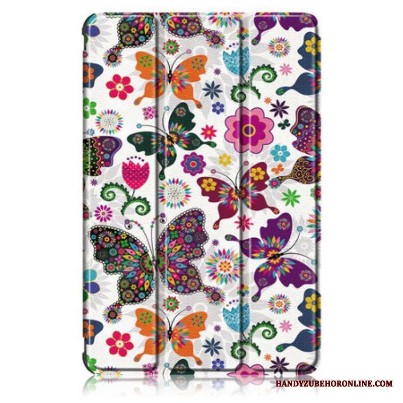 Puhelinkuoret Samsung Galaxy Tab S8 / Tab S7 Parannetut Perhoset Ja Kukat