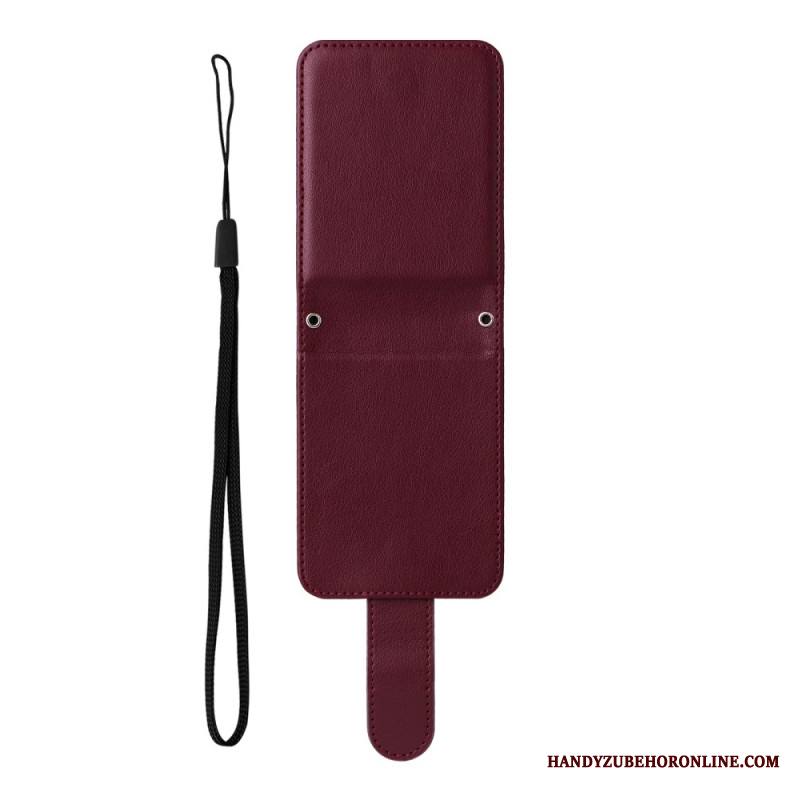 Puhelinkuoret Samsung Galaxy Z Flip 7 Fe Nahkakuvioinen Korttikotelo