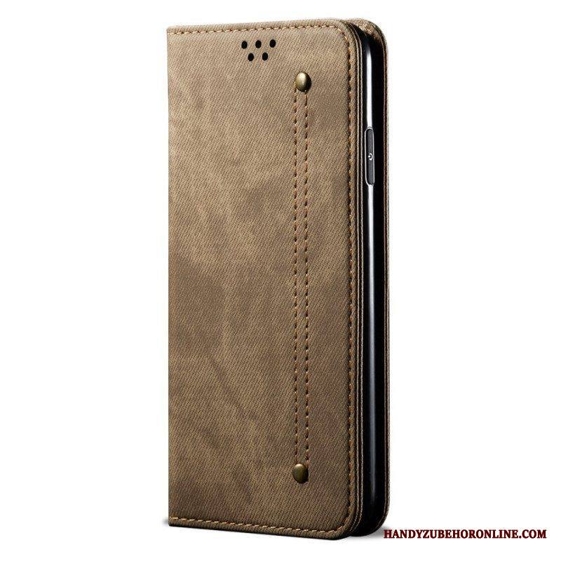 Puhelinkuoret Xiaomi 12 Pro Kotelot Flip Denim Kangas