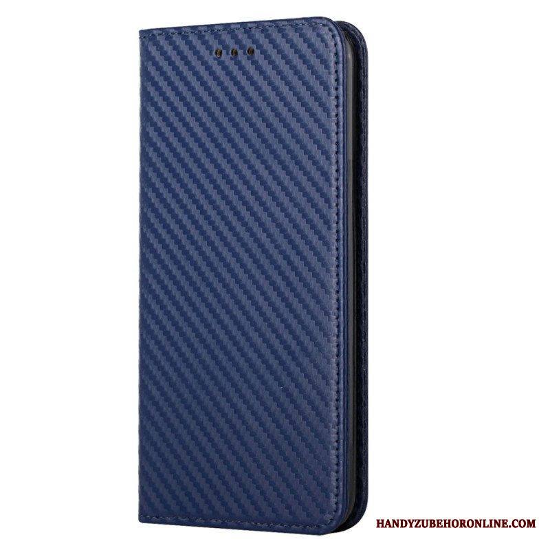 Puhelinkuoret Xiaomi 12T / 12T Pro Kotelot Flip Hiilikuitu Kaulanauhalla