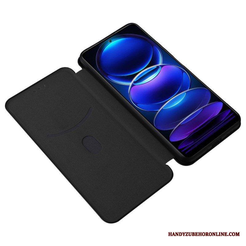 Puhelinkuoret Xiaomi Redmi Note 12 5G Kotelot Flip Hiilikuitu