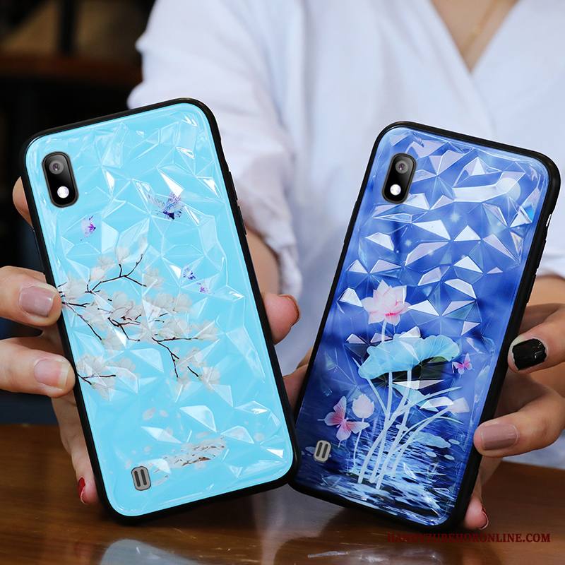 Samsung Galaxy A10 Kuori Murtumaton Tide-brändi Suojaus Sininen Persoonallisuus Kotelo Peili
