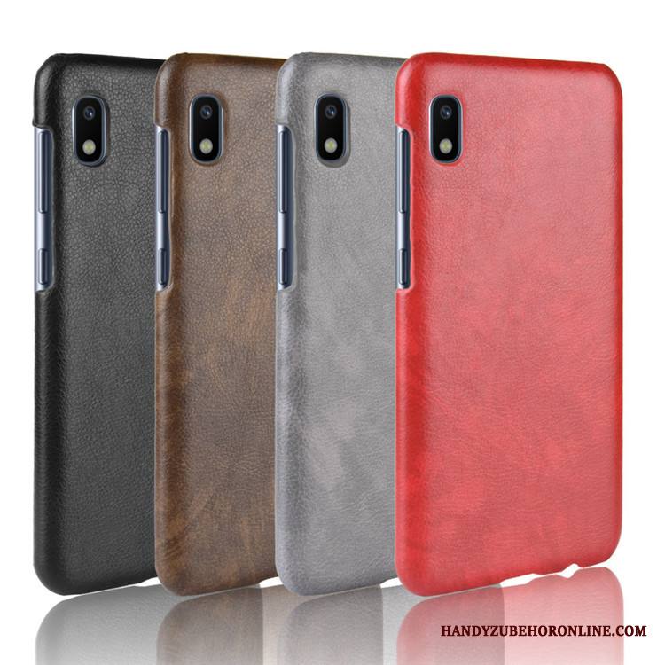 Samsung Galaxy A10 Nahka Kotelo Punainen Kuori Kova Puhelimen Kuoret Suojaus