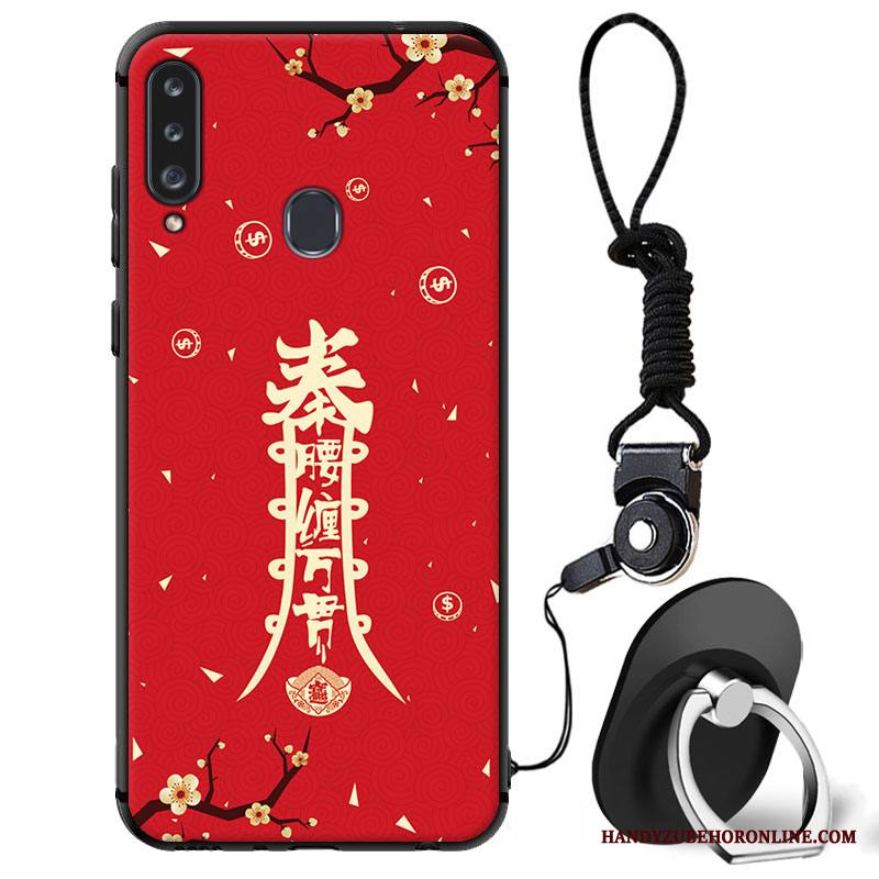 Samsung Galaxy A20s Kuori Puhelimen Kuoret Net Red Rikkaus Tähti Persoonallisuus Pesty Suede Murtumaton
