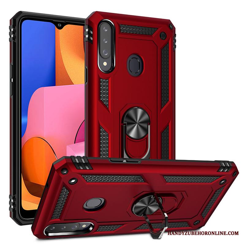 Samsung Galaxy A20s Kuori Tähti Magneettinen Punainen Puhelimen Kuoret Rengas Auto