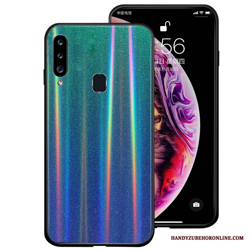 Samsung Galaxy A20s Kuori Violetti Persoonallisuus Jauhe Kaltevuus Vihreä Sininen Tähti