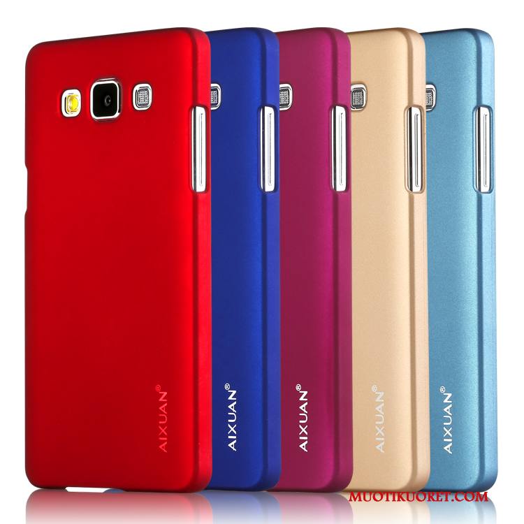 Samsung Galaxy A3 2015 Pehmeä Neste Kova Pesty Suede Kuori Ultra Punainen Puhelimen