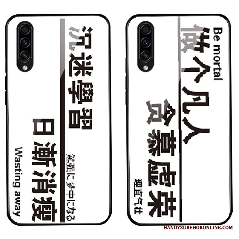 Samsung Galaxy A30s Kuori Valkoinen Peili Kotelo Murtumaton Suojaus Lasi Rakastunut