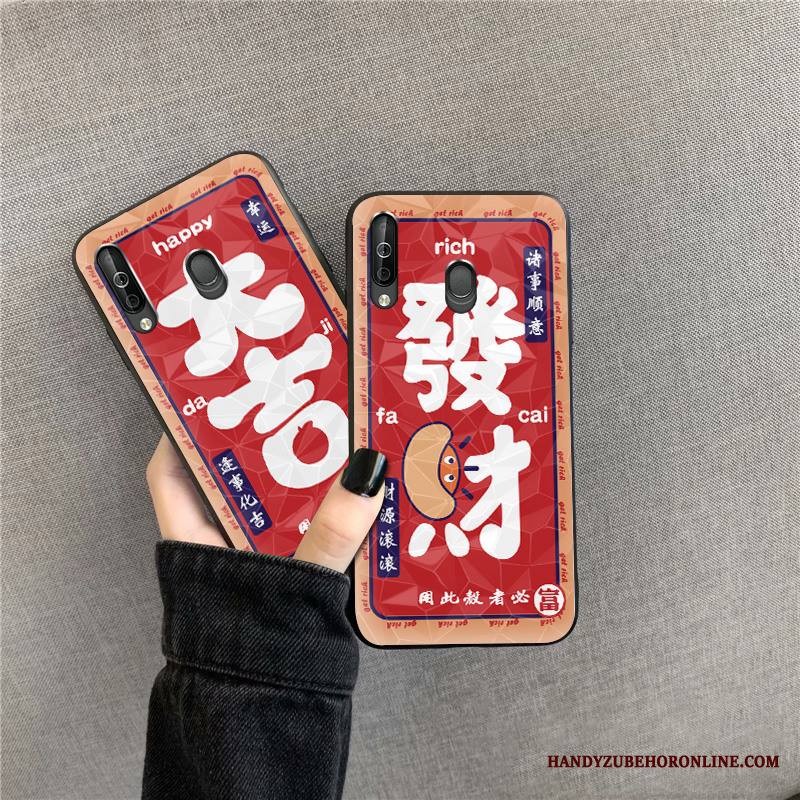 Samsung Galaxy A40s Kuori Suojaus Net Red Kotelo Puhelimen Kuoret Festivaali Timantti