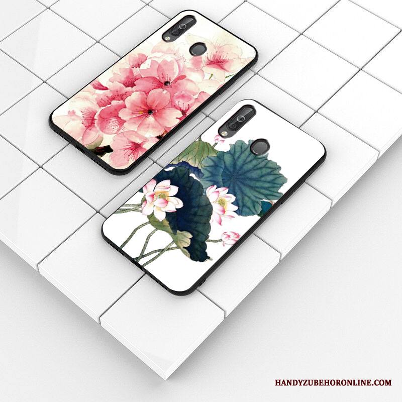 Samsung Galaxy A40s Yksinkertainen Punainen Murtumaton Pehmeä Neste Kuori All Inclusive Tähti