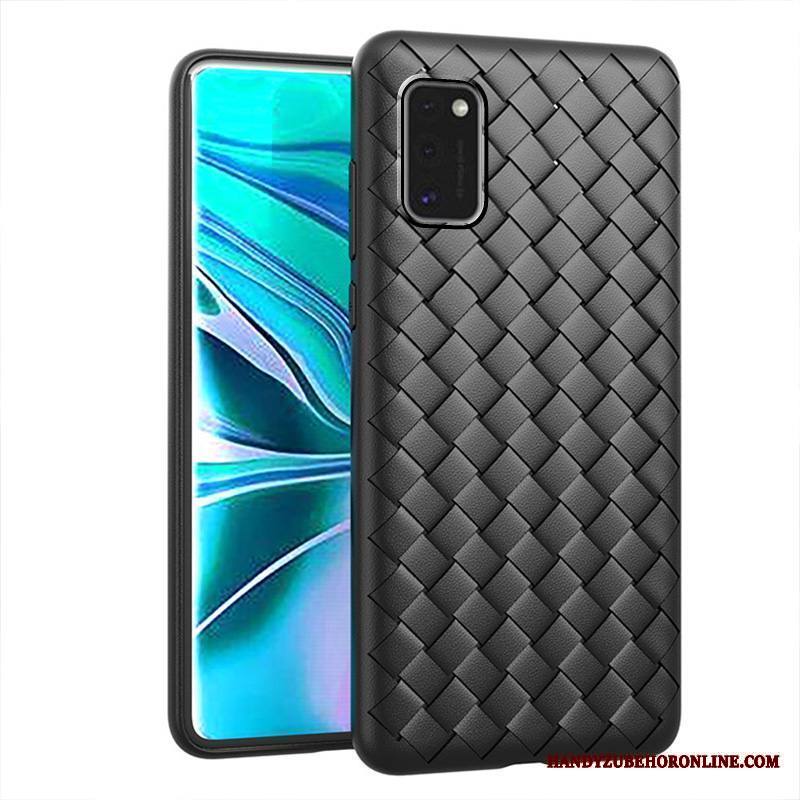 Samsung Galaxy A41 Kuori Musta Kudonta Persoonallisuus Kotelo Yksinkertainen Puhelimen Kuoret Tila