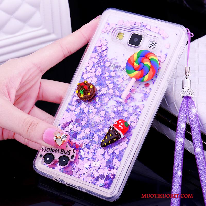 Samsung Galaxy A7 2015 Kuori Puhelimen Suojaus Violetti Silikoni Puhelimen Kuoret Trendi Kotelo
