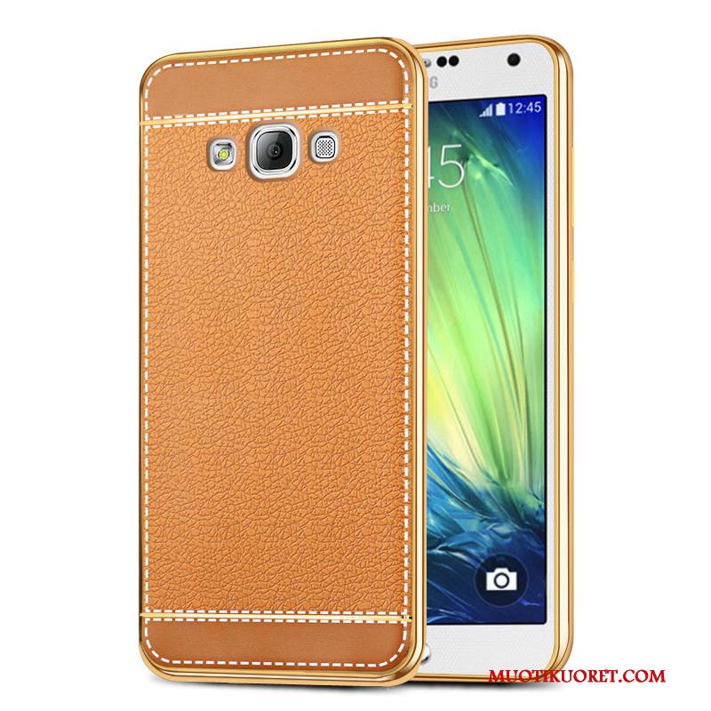 Samsung Galaxy A7 2015 Puhelimen Kuori Oranssi Puhelimen Kuoret Silikoni Murtumaton Keltainen