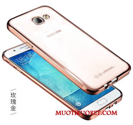 Samsung Galaxy A7 2017 Kuori Tähti Pehmeä Neste Pinkki Kotelo Kulta Läpinäkyvä Puhelimen Kuoret