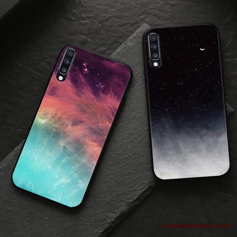 Samsung Galaxy A70 Kuori Pehmeä Neste Persoonallisuus Suojaus Puhelimen Kuoret Tide-brändi Tähti Musta