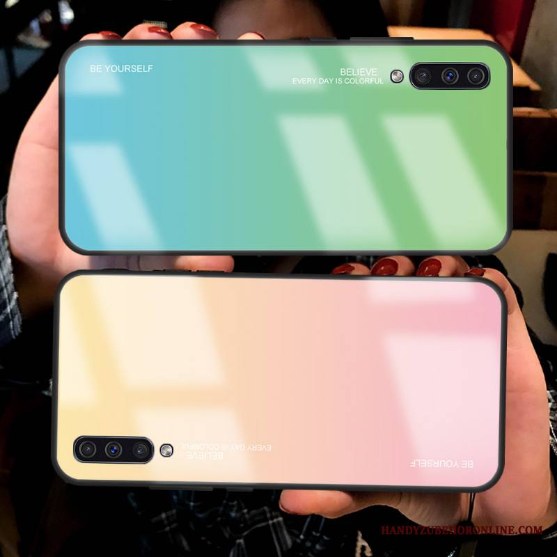 Samsung Galaxy A70 Puhelimen Kuoret Kuori Lasi Murtumaton Kotelo Tähti Vihreä