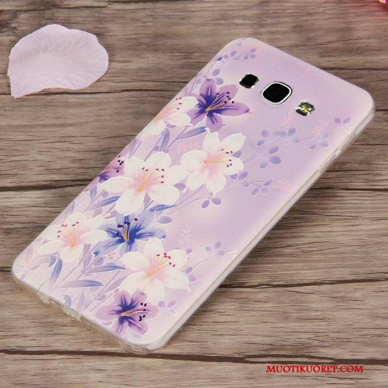 Samsung Galaxy A8 Kuori Pehmeä Neste Kotelo Trendi Tähti Murtumaton Puhelimen Violetti