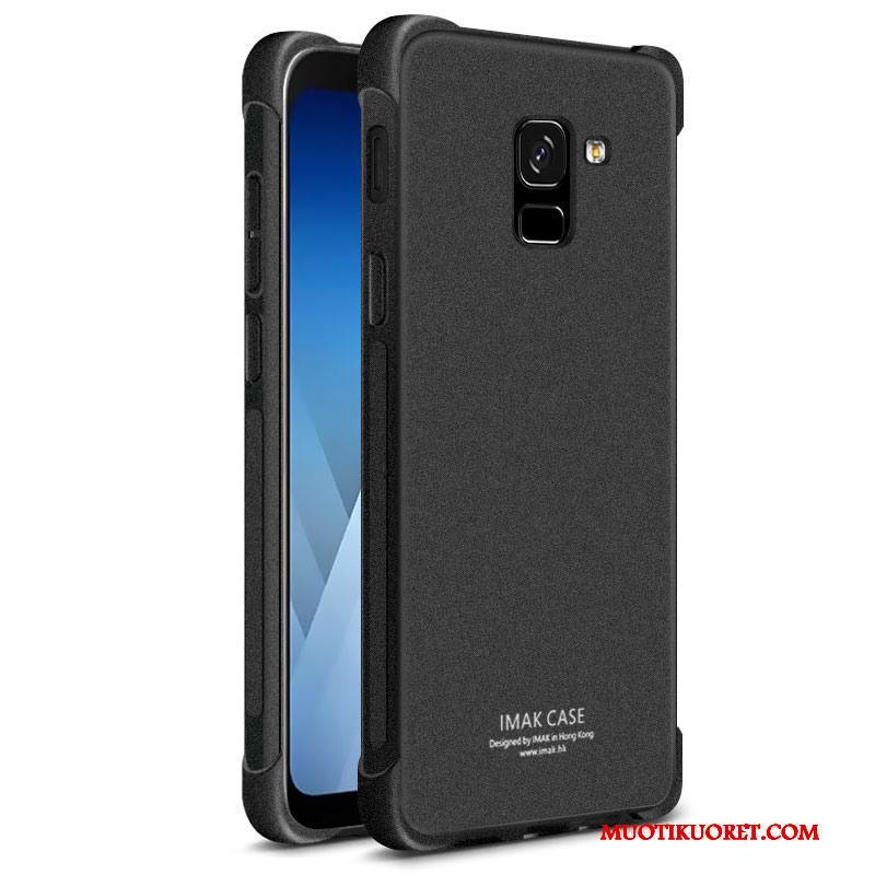 Samsung Galaxy A8+ Kuori Puhelimen Kuoret Kotelo Pehmeä Neste Pesty Suede Silikoni Tähti Murtumaton