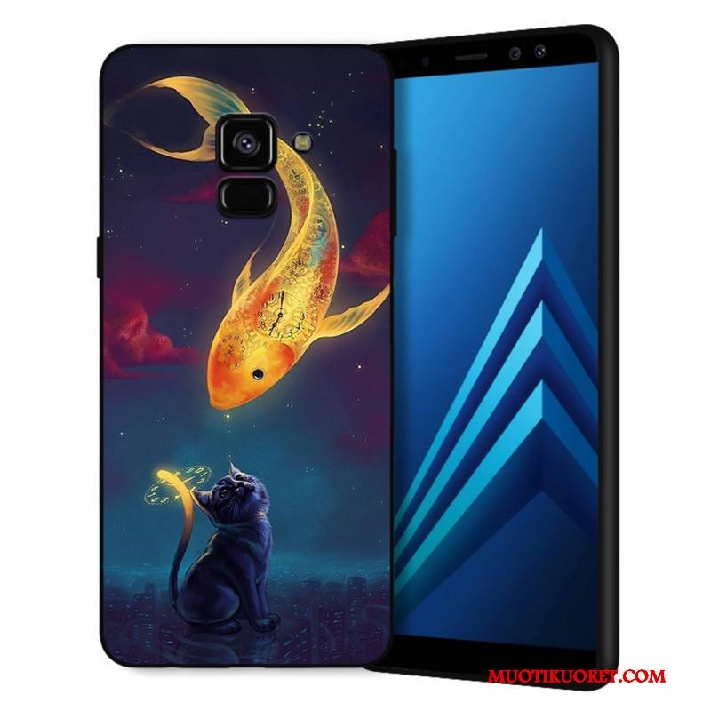 Samsung Galaxy A8+ Kuori Puhelimen Kuoret Tähti Tuuli Sininen All Inclusive Suojaus Murtumaton